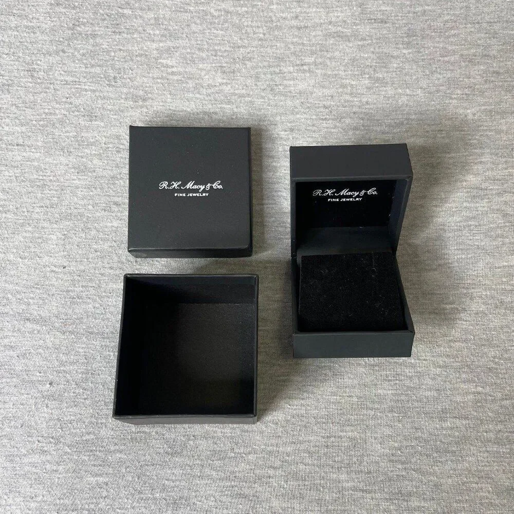Macy’s 2” x 2.5” Black Jewelry Gift Box 2 PCS. Set